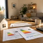 Technicien inspectant une maison individuelle pour évaluer ses performances thermiques et énergétiques