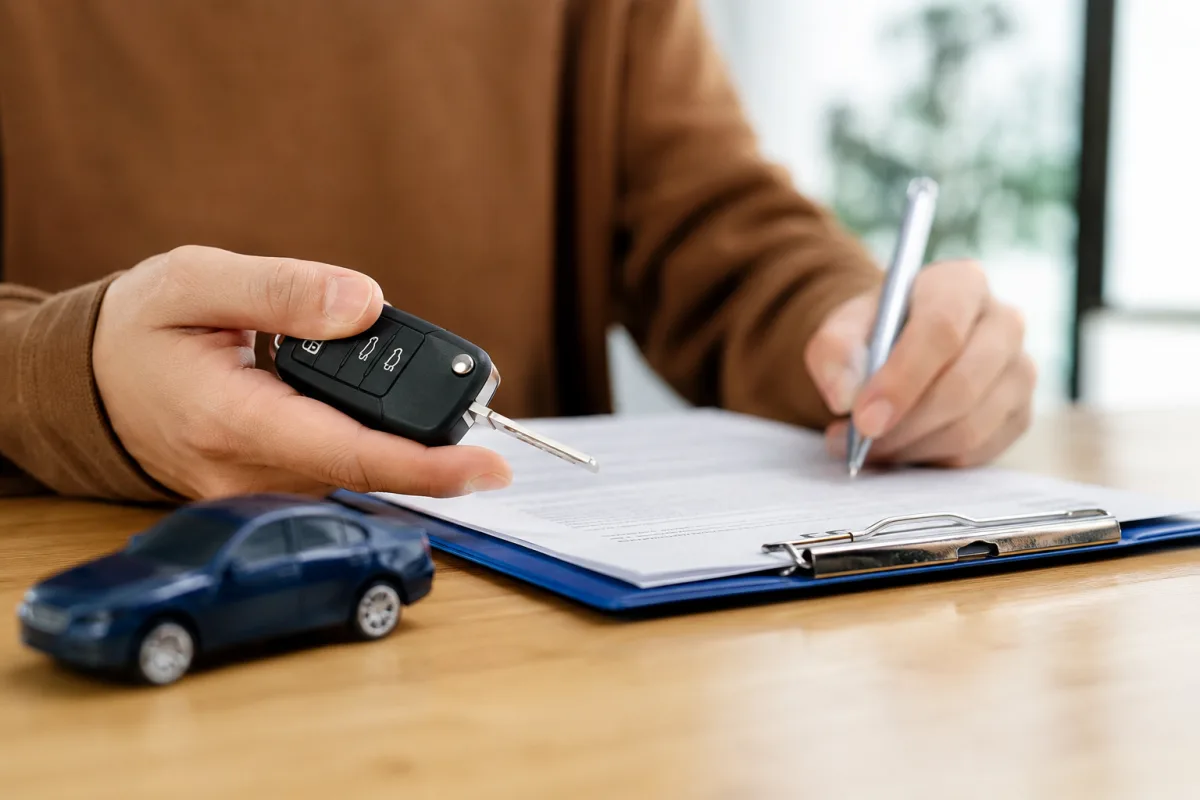 Mon guide pratique sur le délai de rétractation pour une assurance auto Gros plan sur la signature d un formulaire d annulation de contrat d assurance avec un stylo