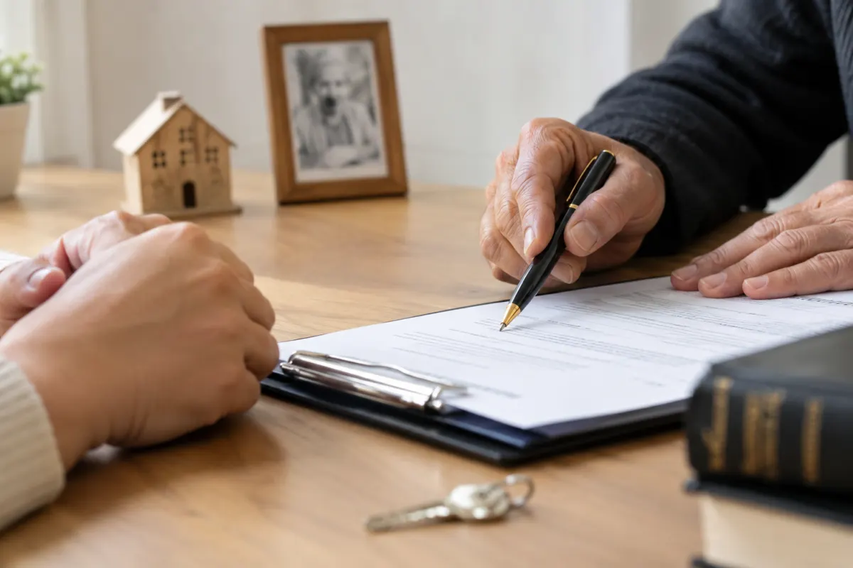 Gros plan sur la signature manuscrite apposée au bas d'un document juridique officiel