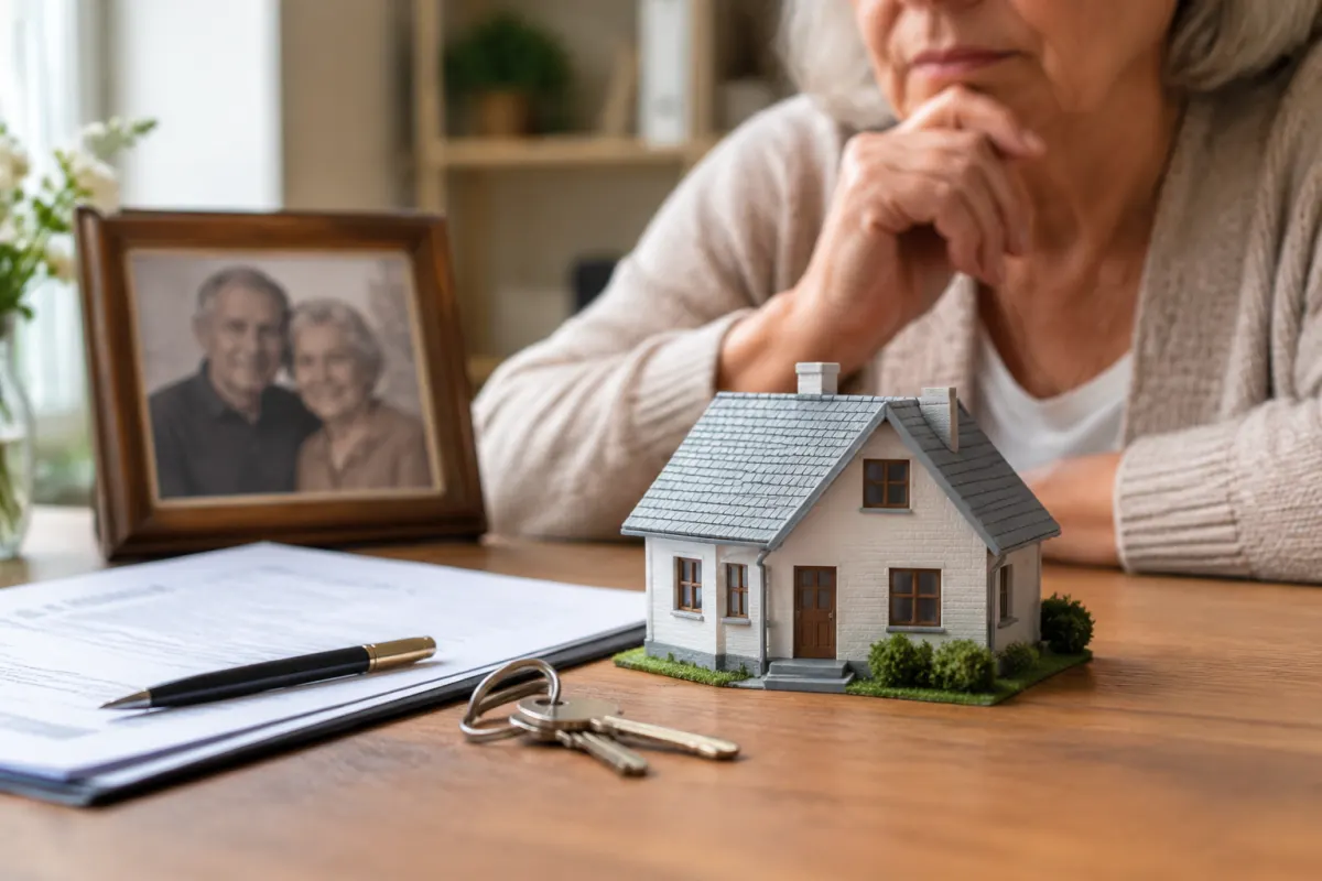 Gros plan sur les mains signant un acte notarié de vente immobiliere avec un stylo
